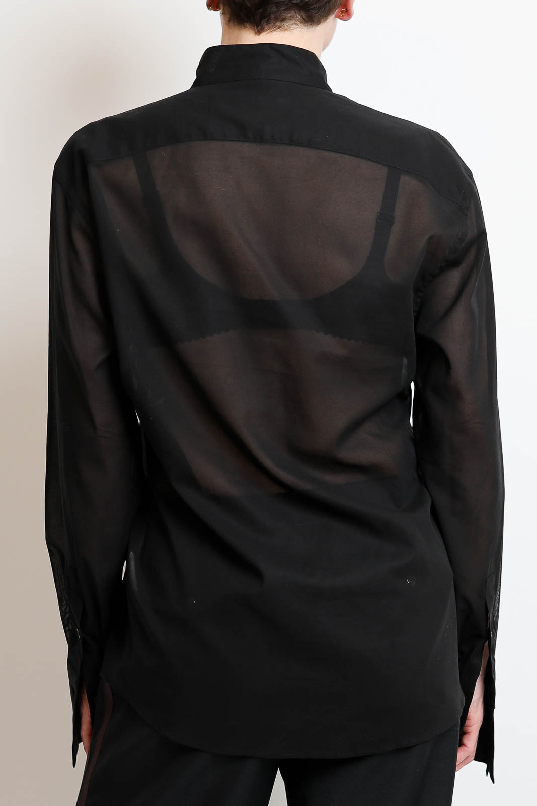 6397, Bluse Micro Pleat Formal in Schwarz