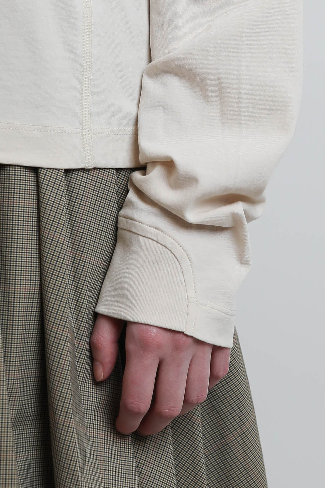 6397, Langarm-Shirt Coverstitch in Oat Milk