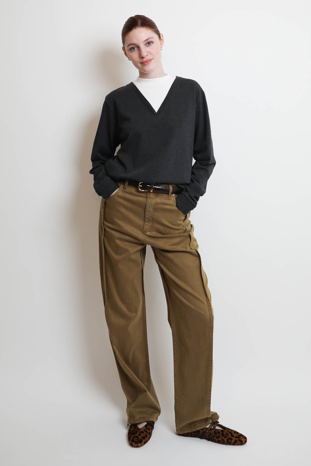 Tibi, Pullover Trompe Loeil in Grey Multi