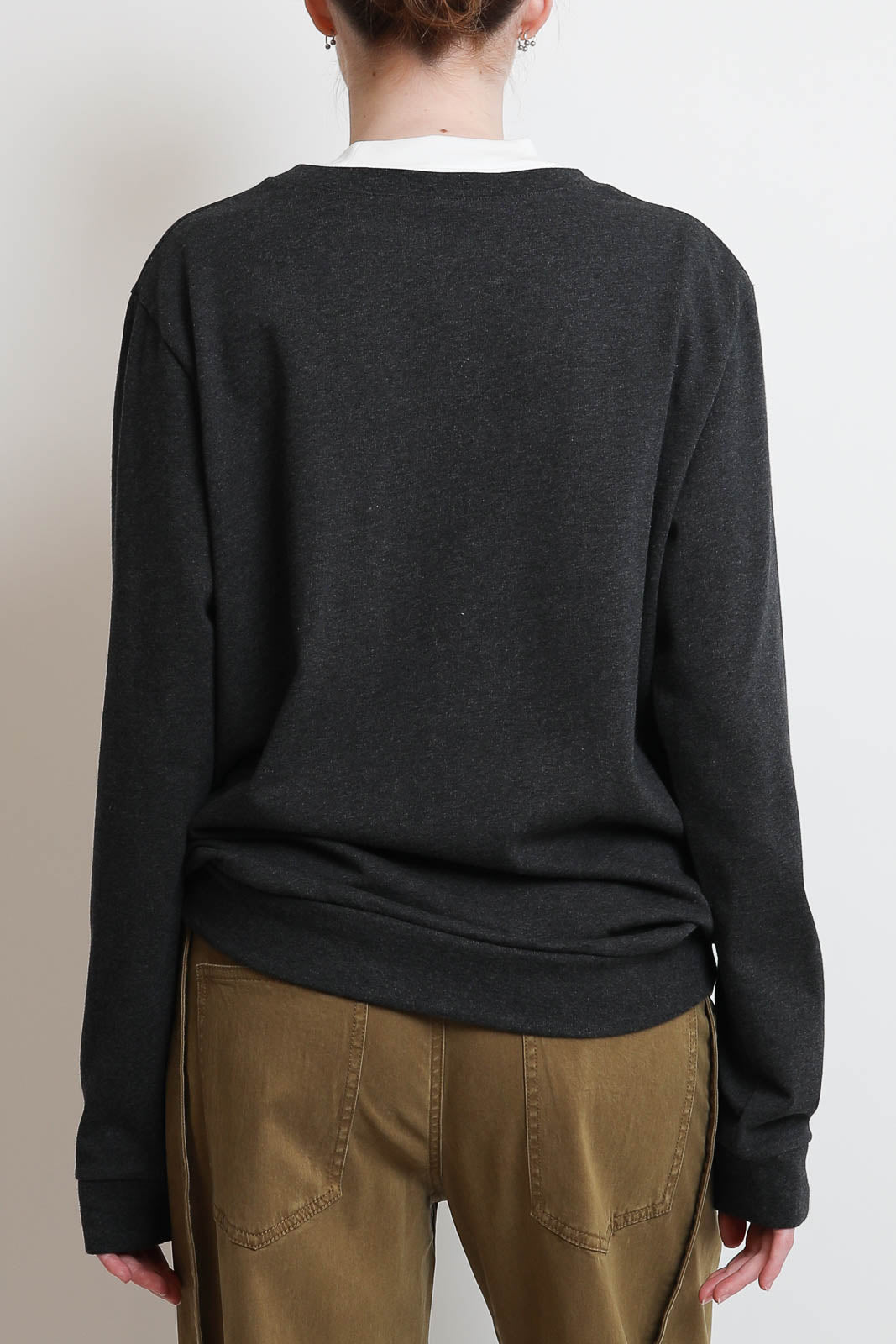 Tibi, Pullover Trompe Loeil in Grey Multi