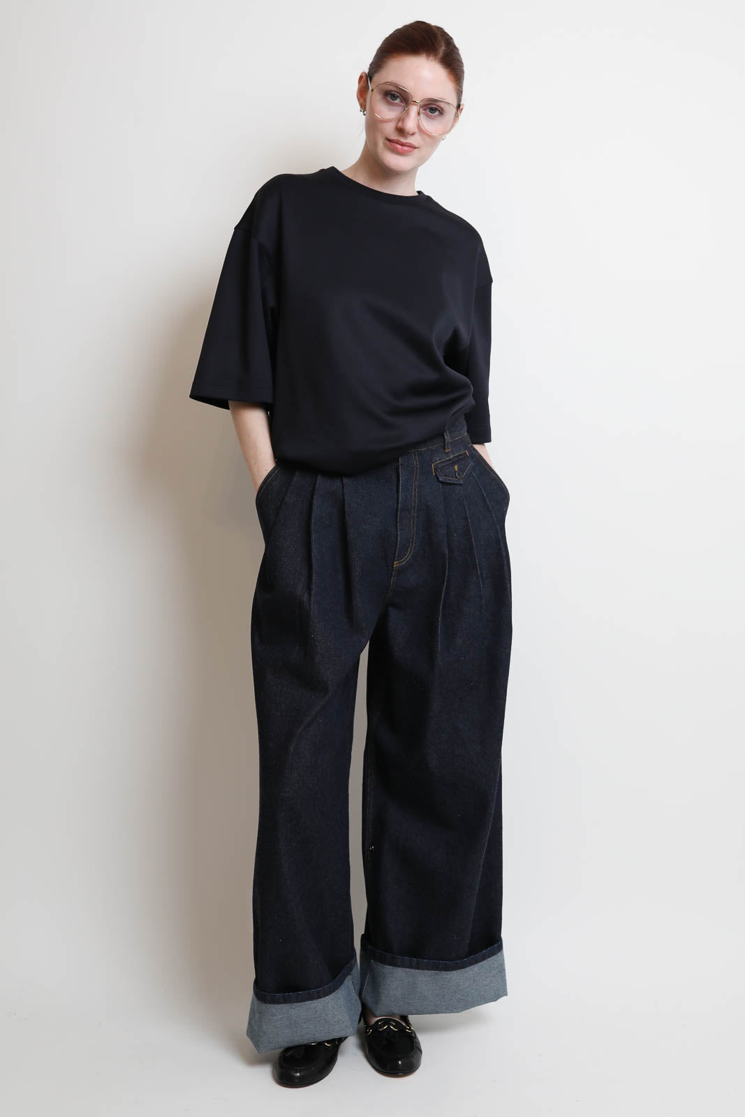 Tibi, T-Shirt Active in Navy