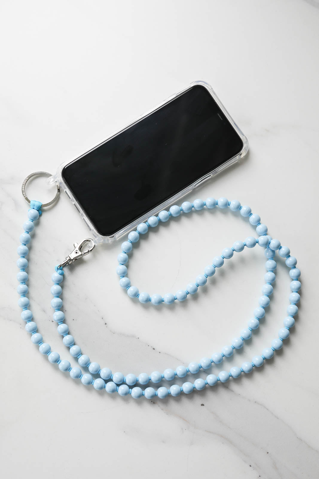 Handy-Kette in Pastelblue/Turquise