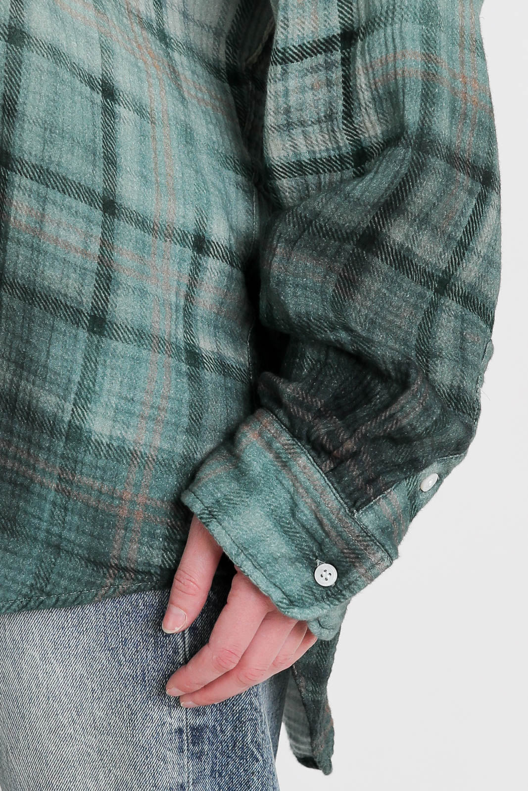 R13, Bluse Drop Neck in Dipped Black