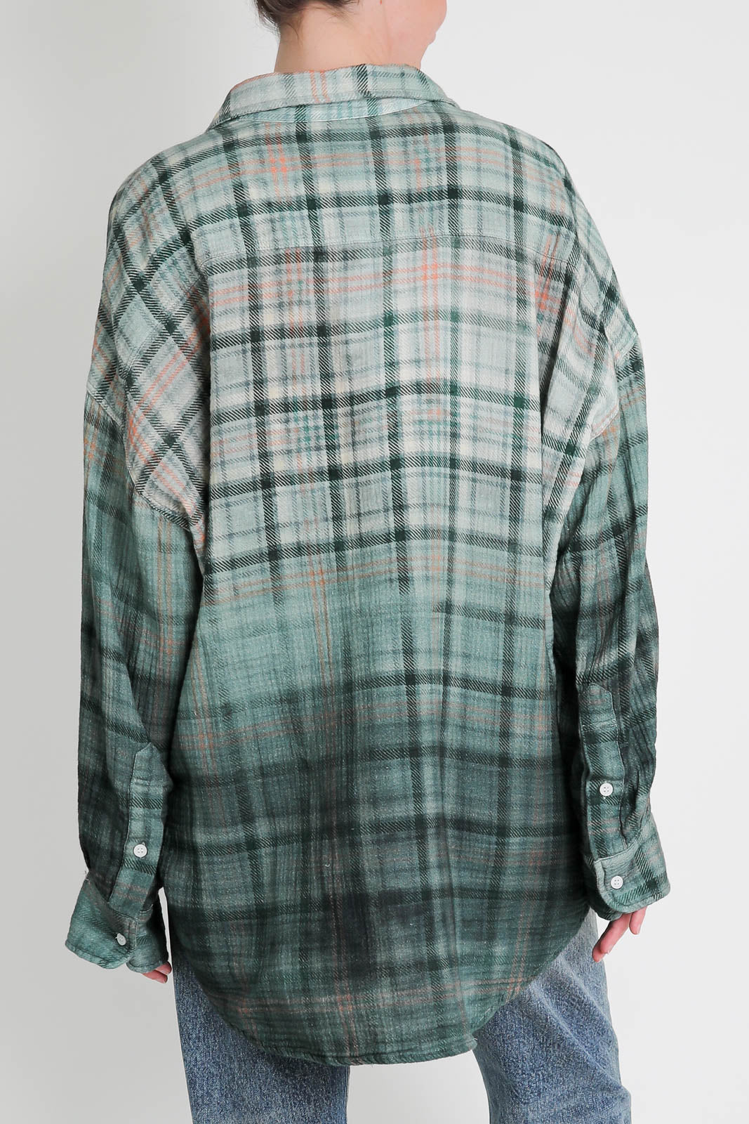 R13, Bluse Drop Neck in Dipped Black
