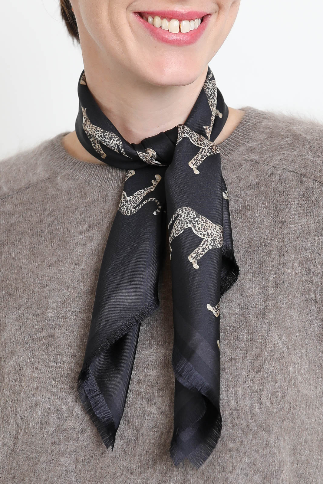 Nili Lotan, Foulard Cheetah in Cheetah Print
