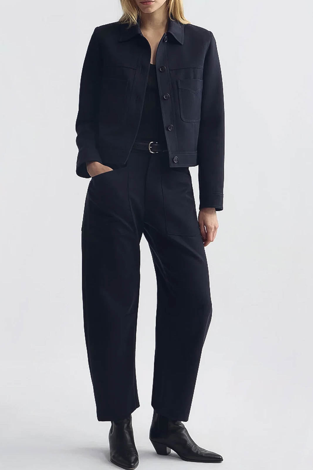 Nili Lotan, Hose Shon Wool in Midnight
