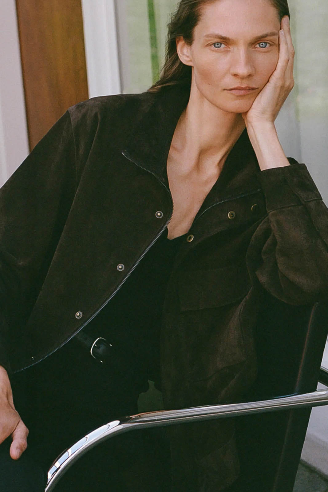 Nili Lotan, Jacke Cirque in Chocolate Brown