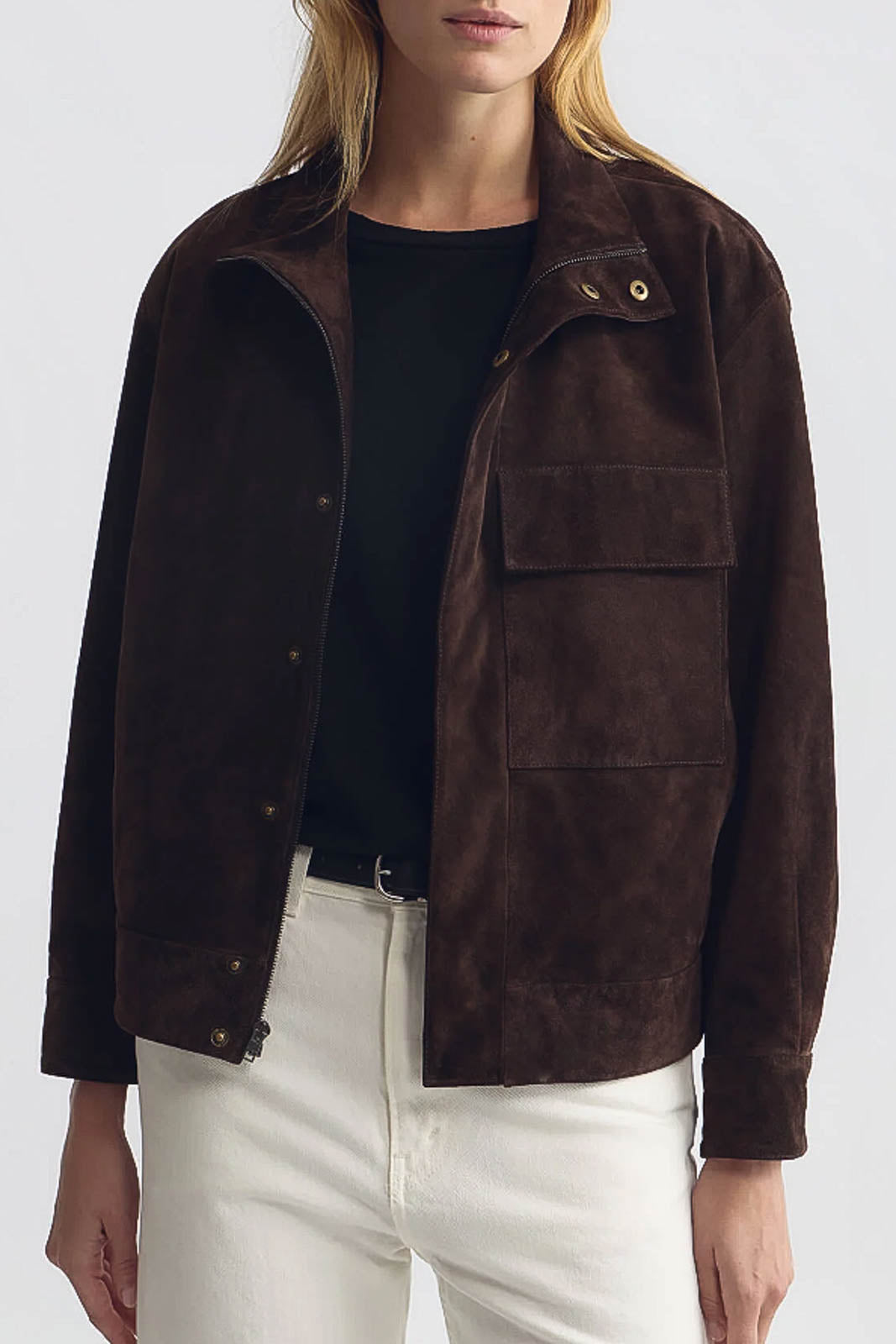 Nili Lotan, Jacke Cirque in Chocolate Brown