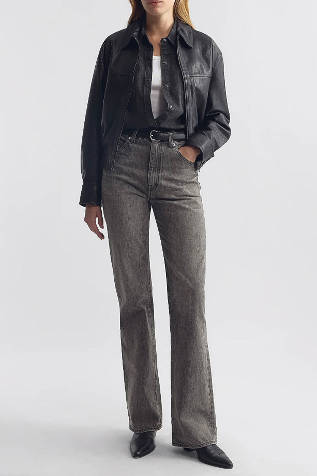 Nili Lotan, Jeans Joan in Ash Grey Wash