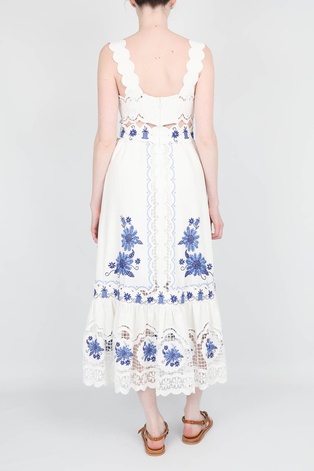 Kleid Sunflower Richelieu in Off-White