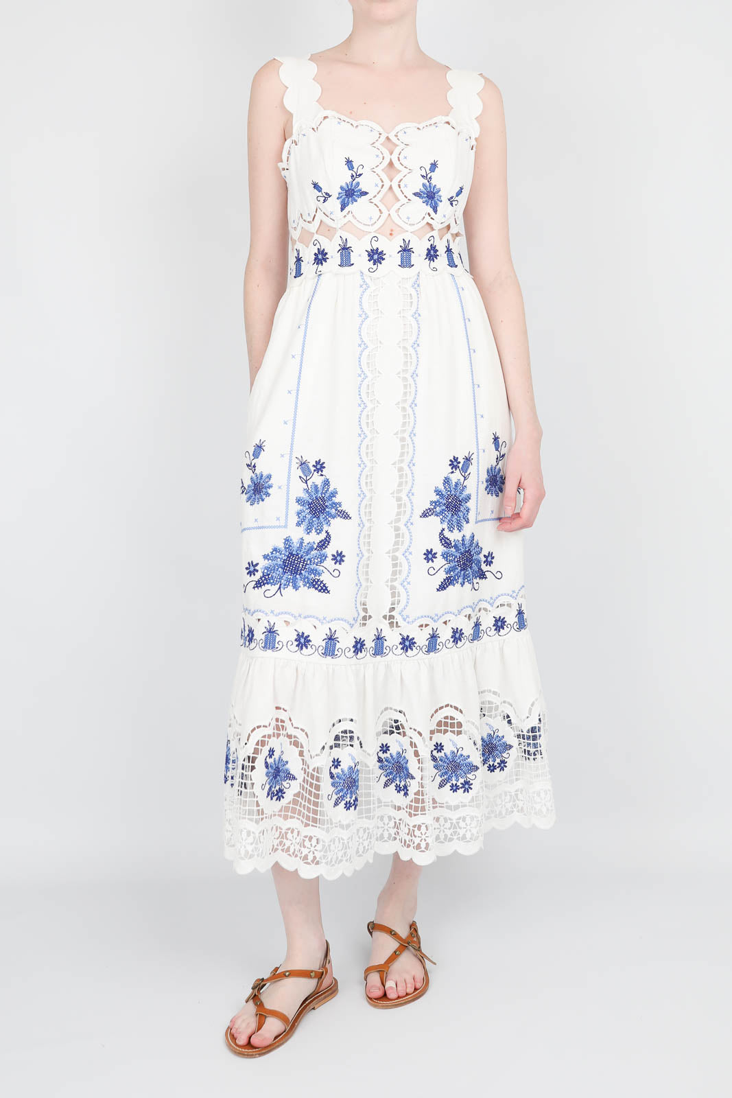 Kleid Sunflower Richelieu in Off-White