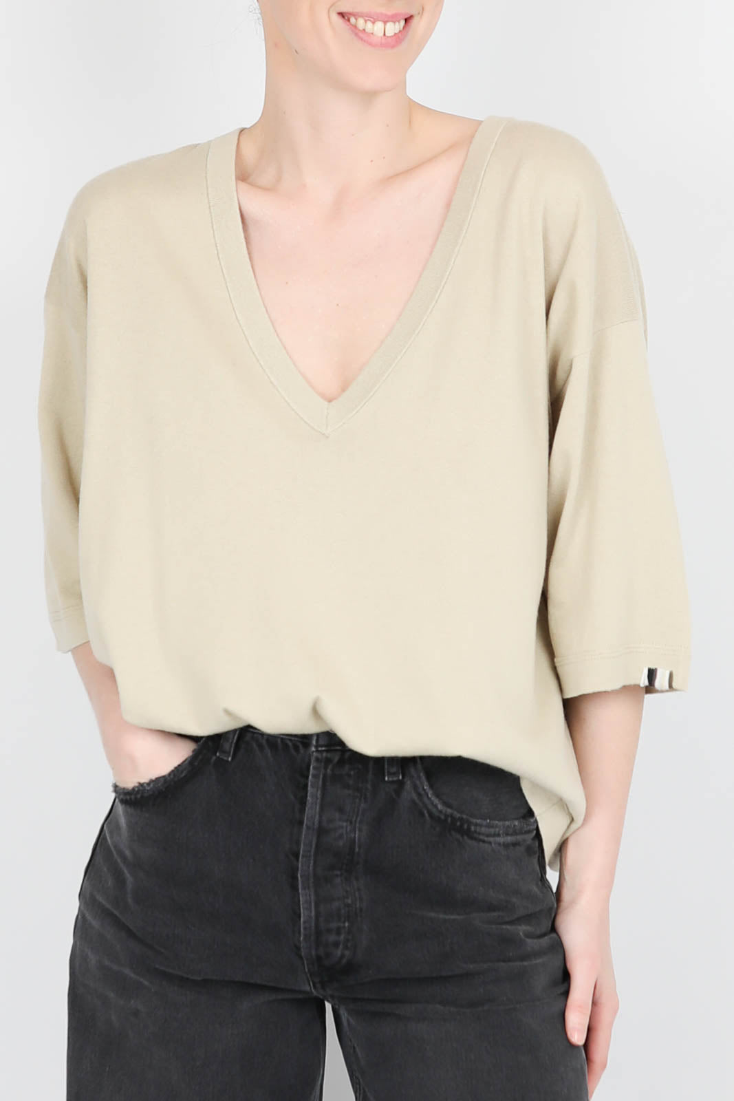 Pullover mit 3/4-Ärmeln Indi in Desert