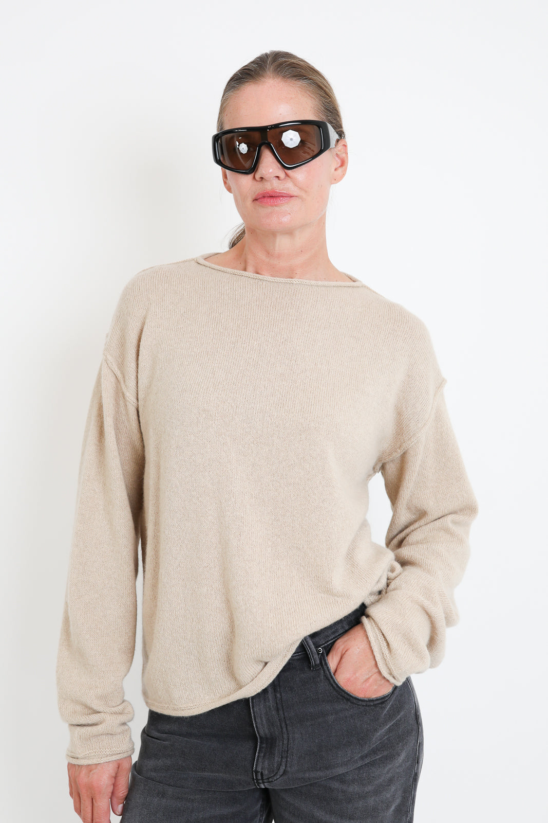 CTPlage, Pullover aus Alpakawolle in Beige