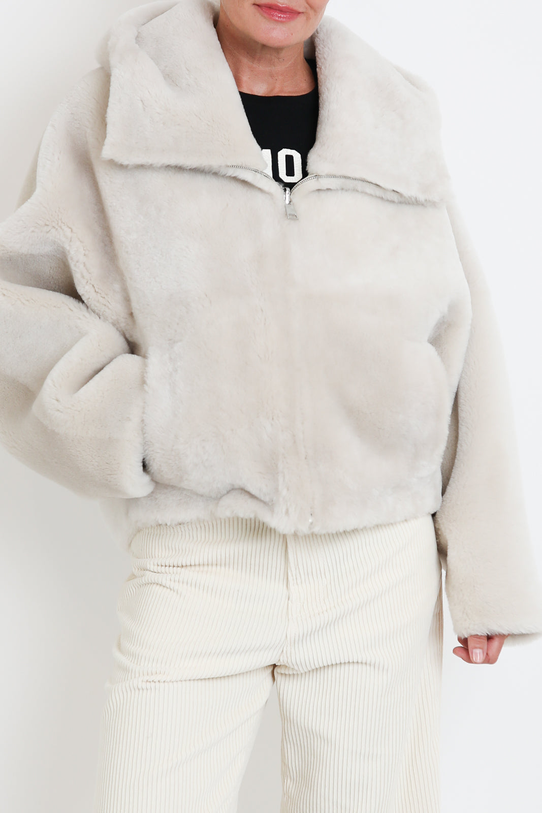 23 out of rules, Jacke Straight Merino Burro