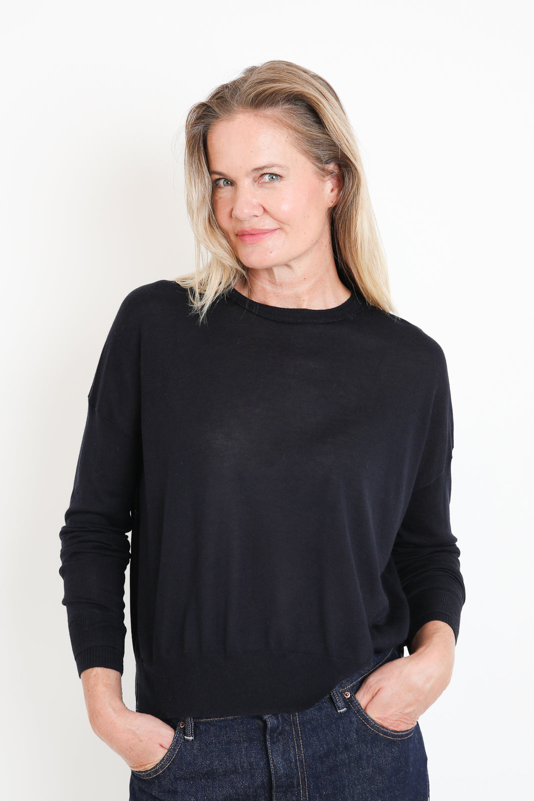 C. T. Plage, Pullover Round in Navy