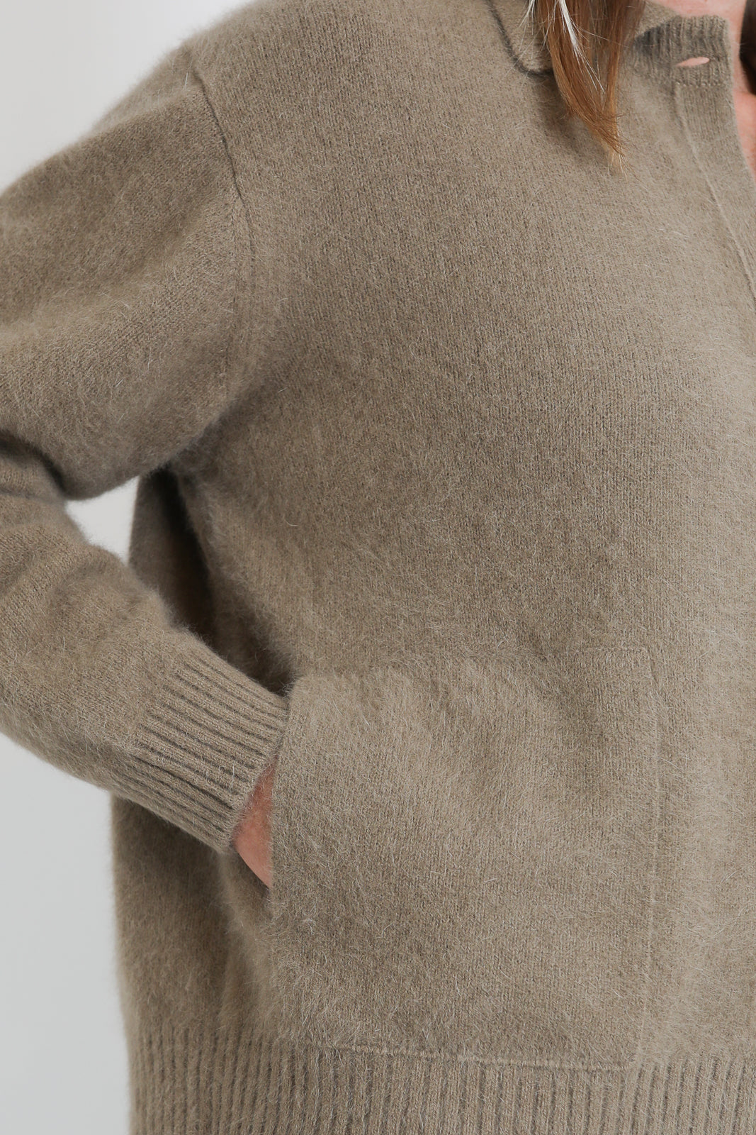 CTPlage, Cardigan Polo in Camel