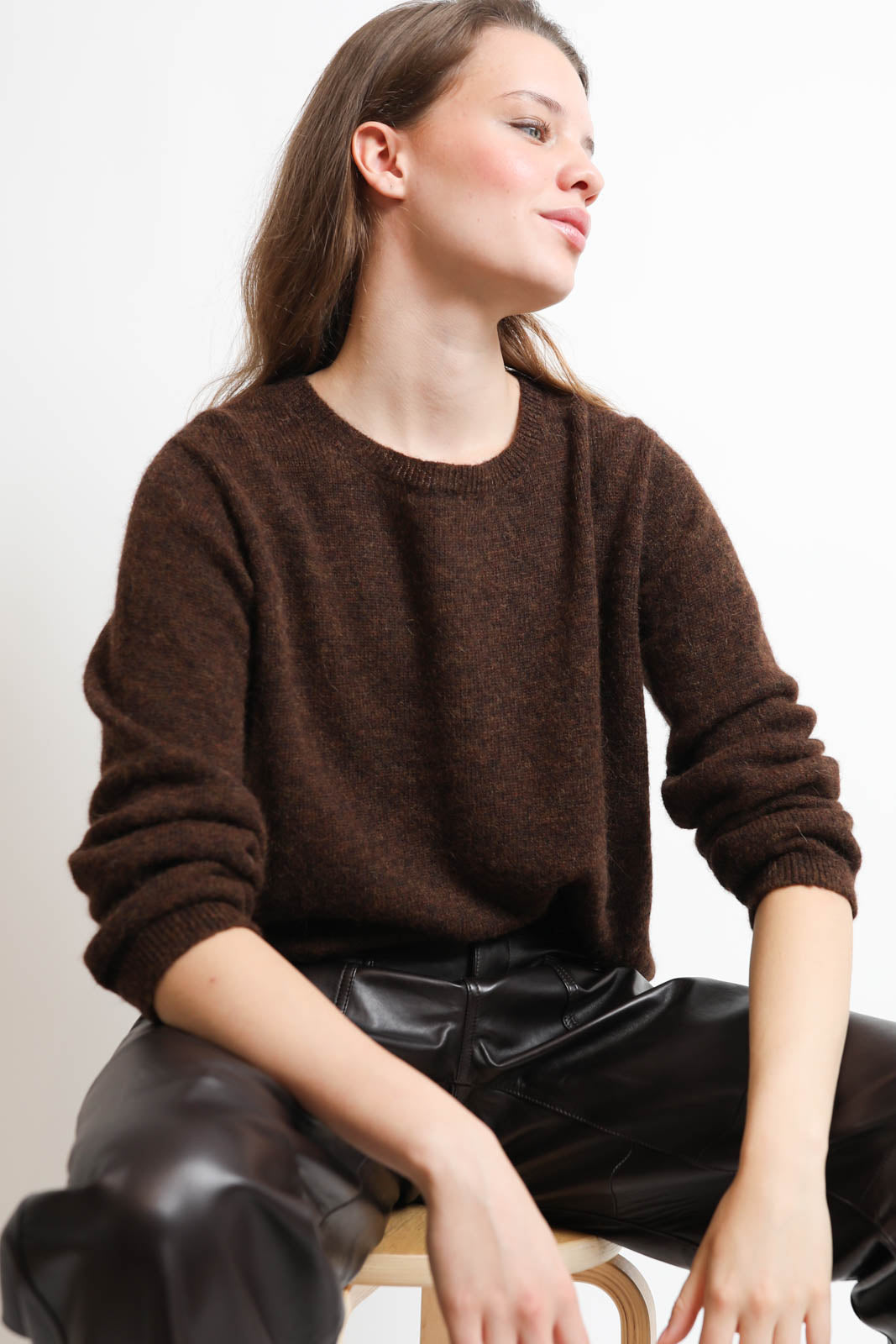 Vestibule, Pullover Crewneck in Havana