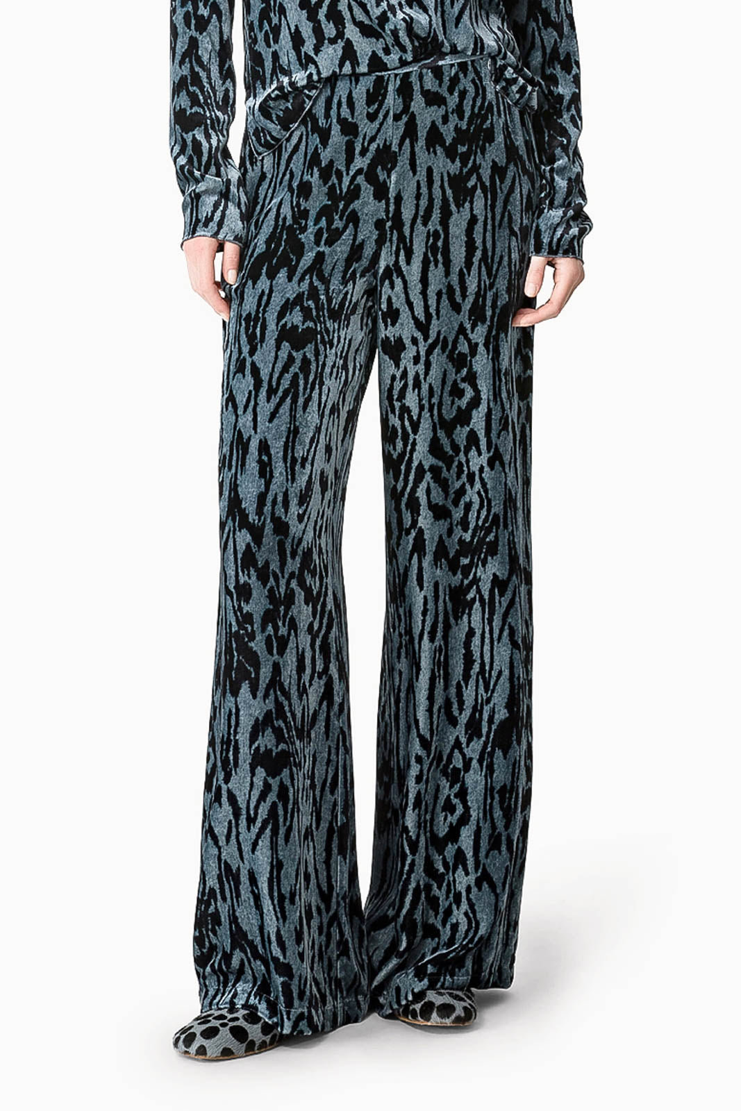 Forte-Forte, Hose Moiree Velvet in Stone