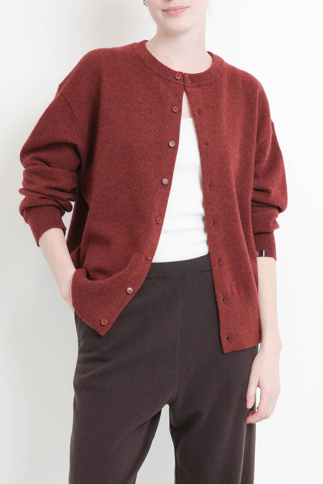 Extreme Cashmere, Cardigan Luce in Maroon
