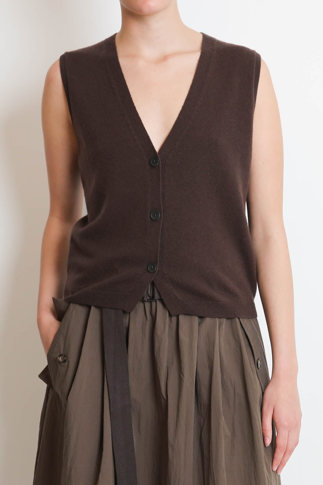 Zenggi, Gilet Cashmere Blend in Braun