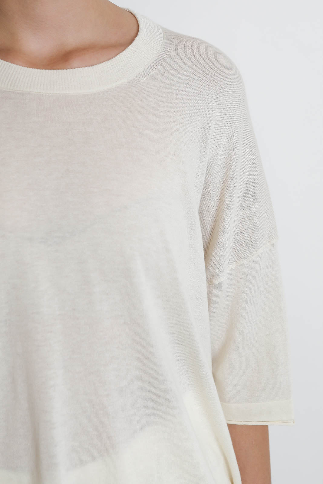 C. T. Plage, Pullover Round in Weiss