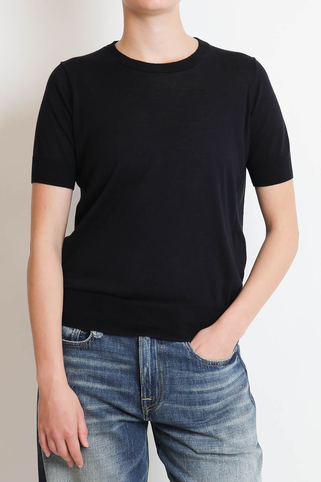 C. T. Plage, T-Shirt Round in Navy