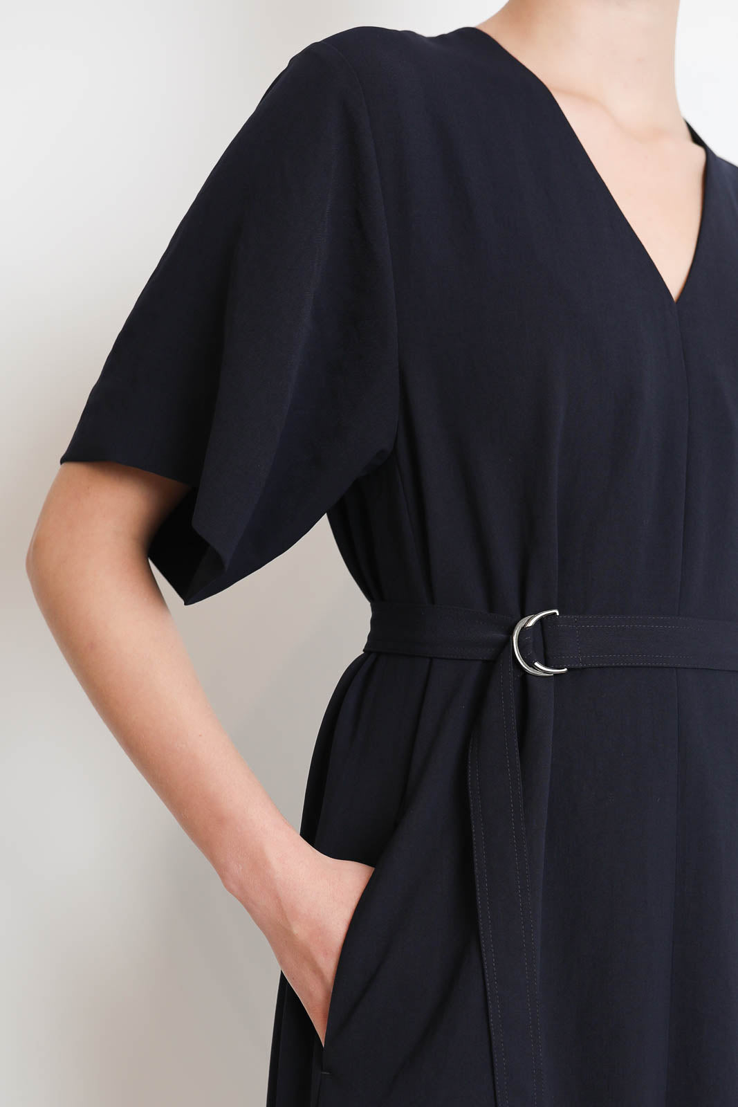 Zenggi, Kleid Japanese Crepe in Midnight Blue