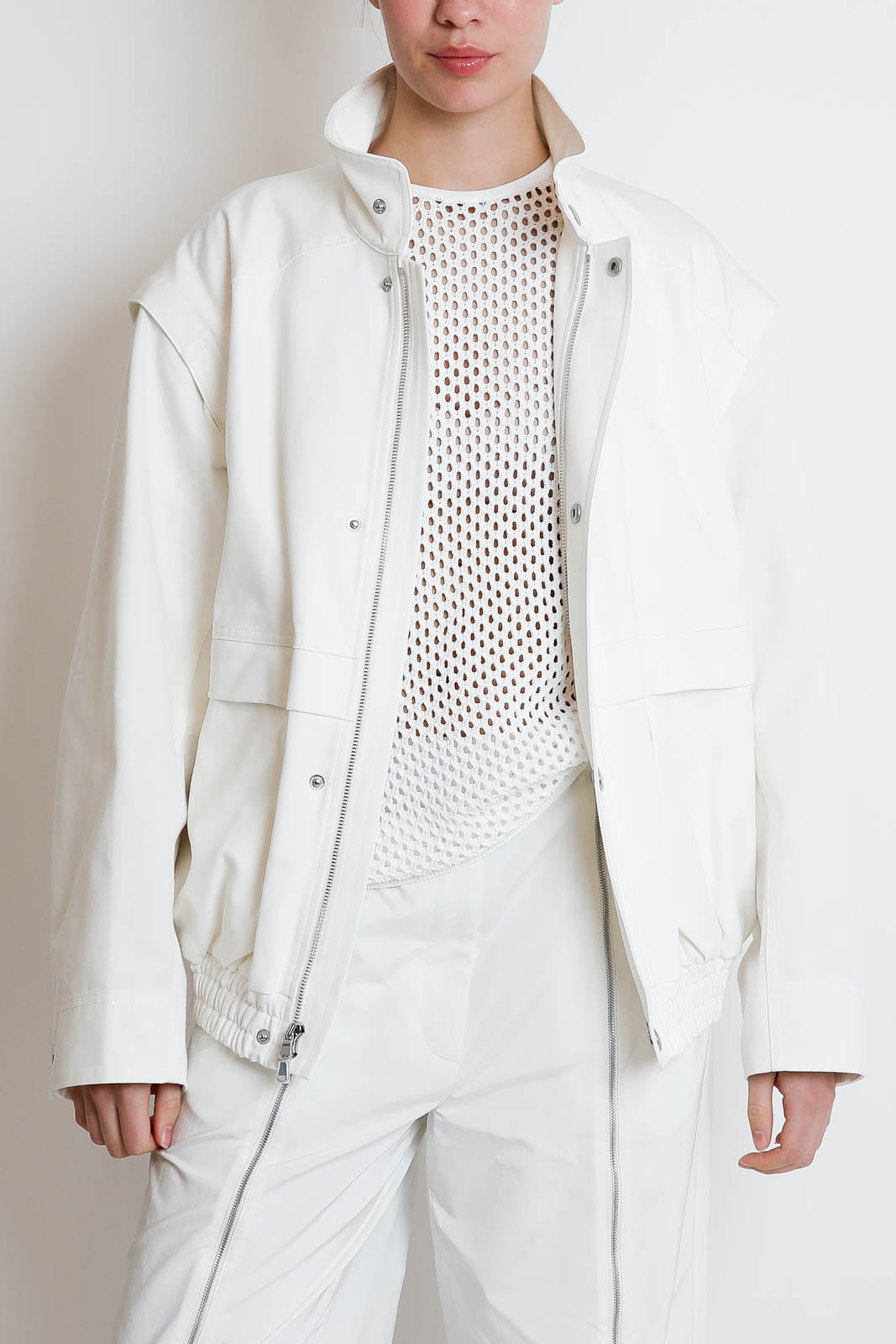 Jacke Patchwork Slicker in Weiss