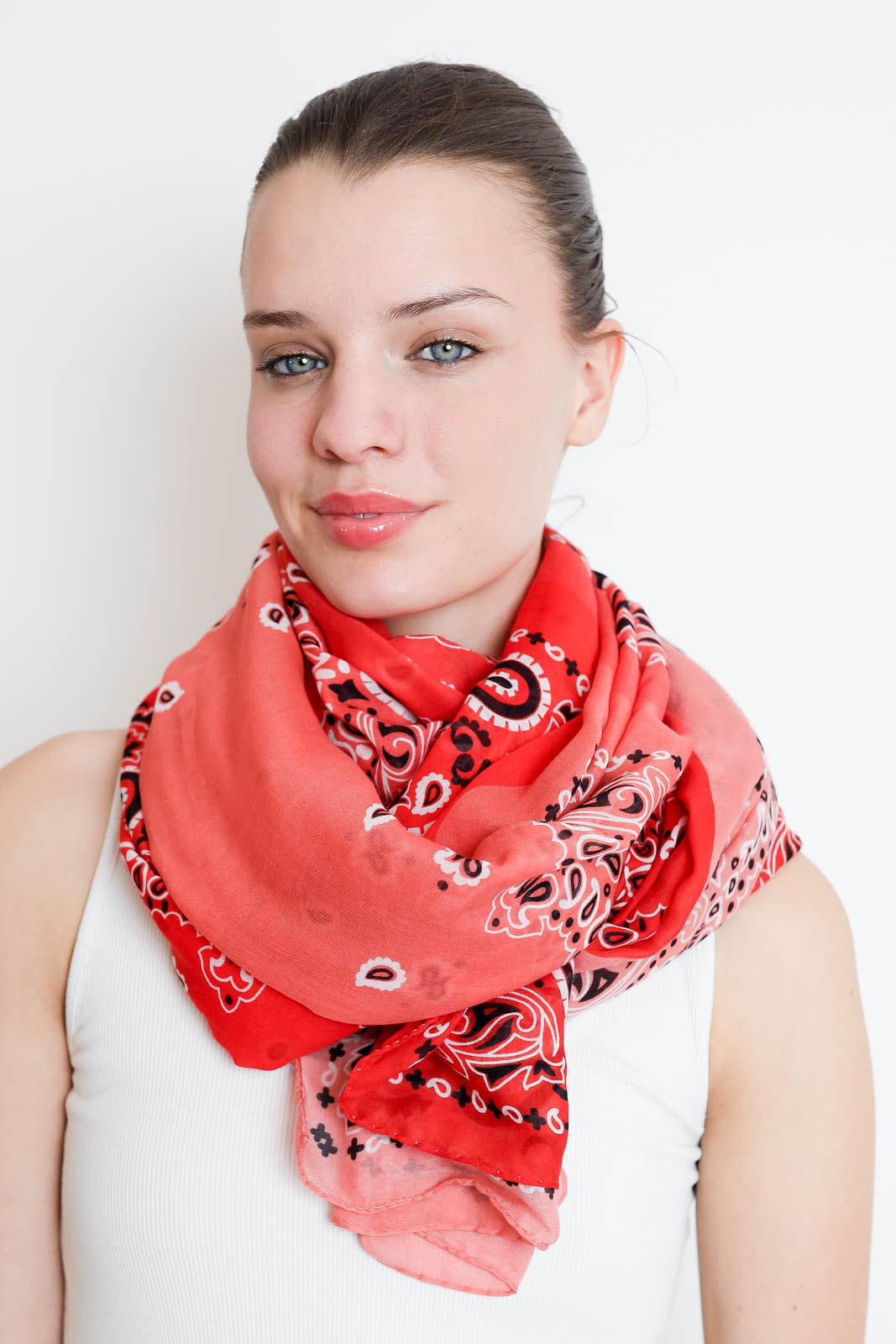 Destin, Schal Cot Pareo in Red