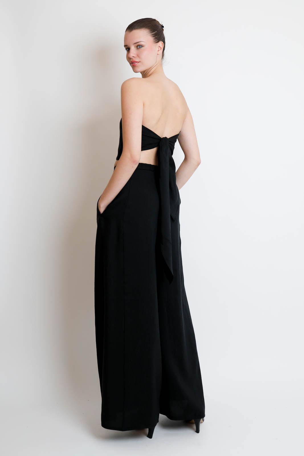 Forte-Forte, Top Slubbed Bustier in Schwarz