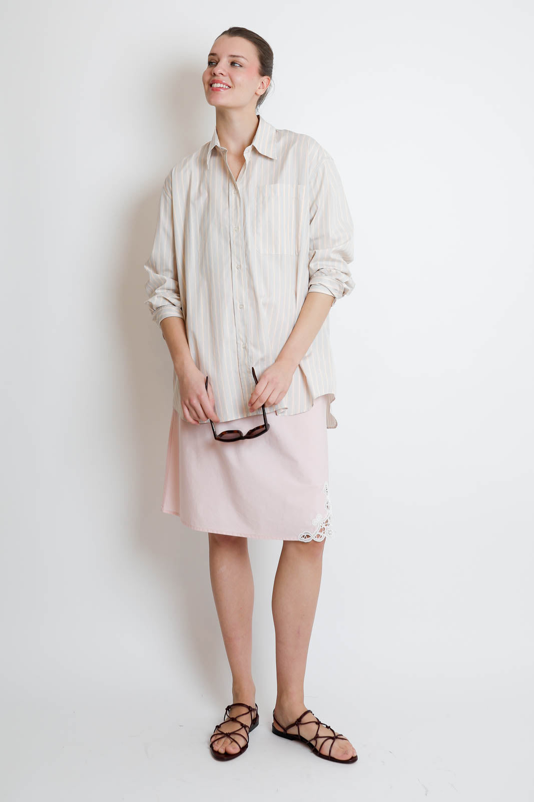 Soeur, Carlotta Blouse in Orange/Gray