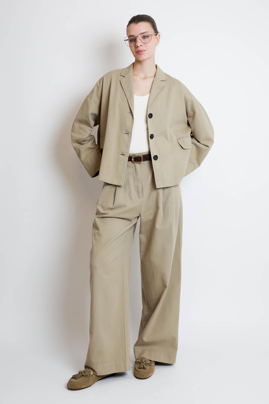 Zenggi, Hose Cotton Twill Jill in Khaki