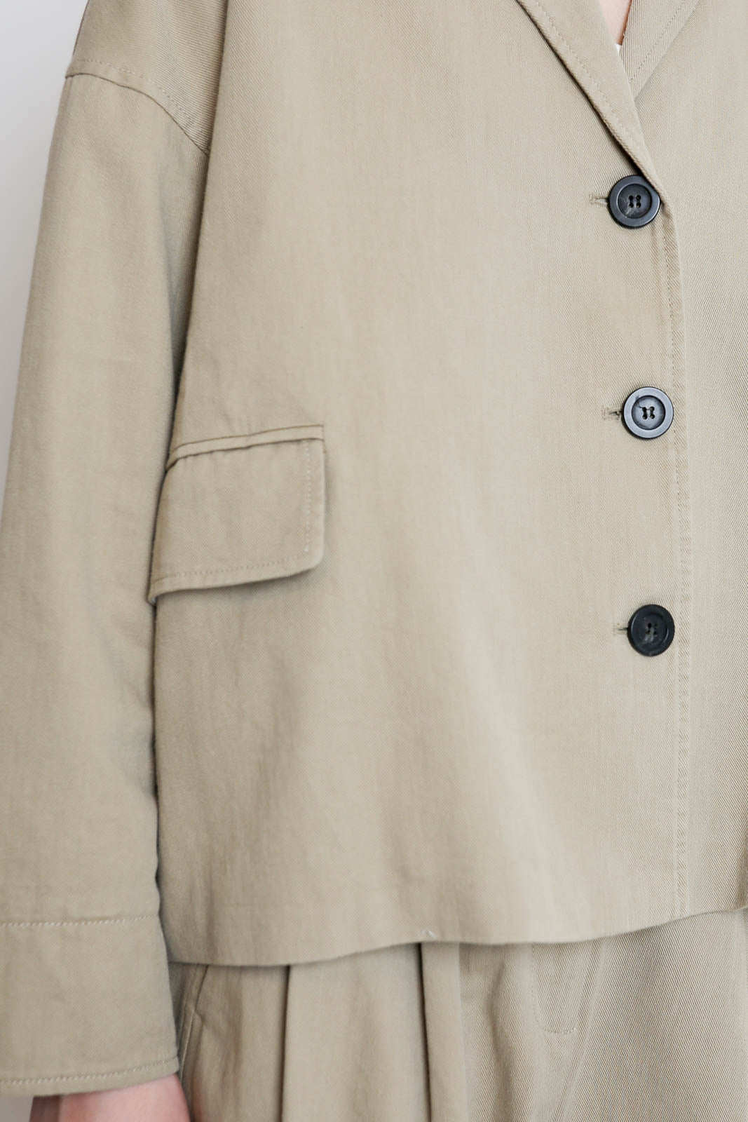 Zenggi, Blazer Cotton Twillloose in Khaki