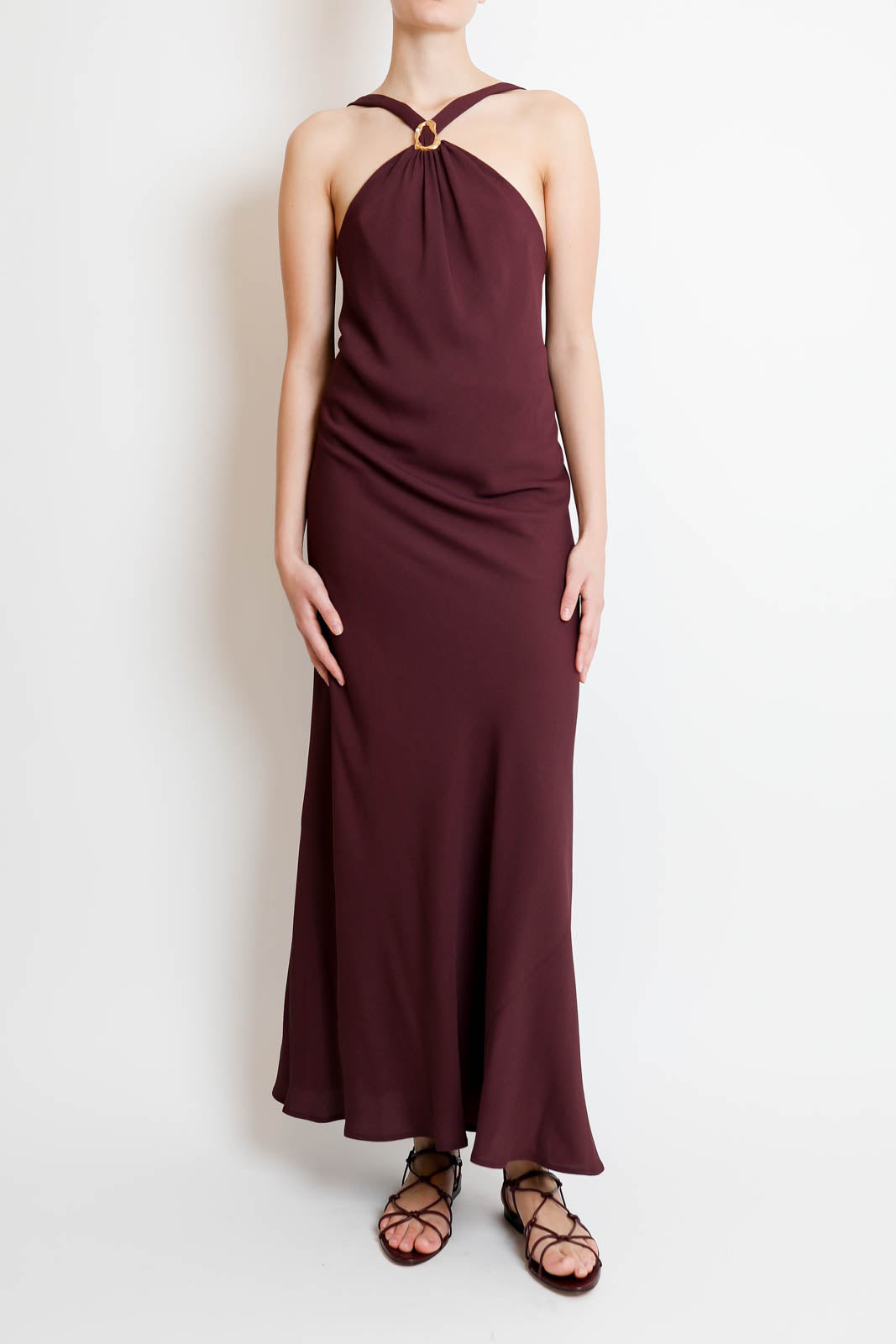 Forte-Forte, Kleid Crepe Marocaine in Ruby