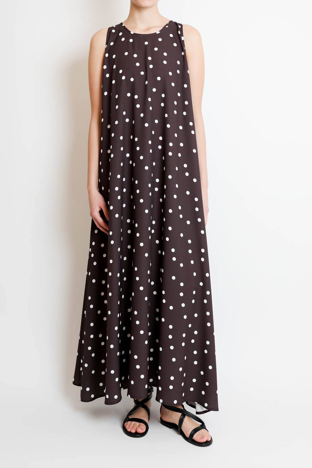 Kleid Ona Tupfen in Tupfen Braun