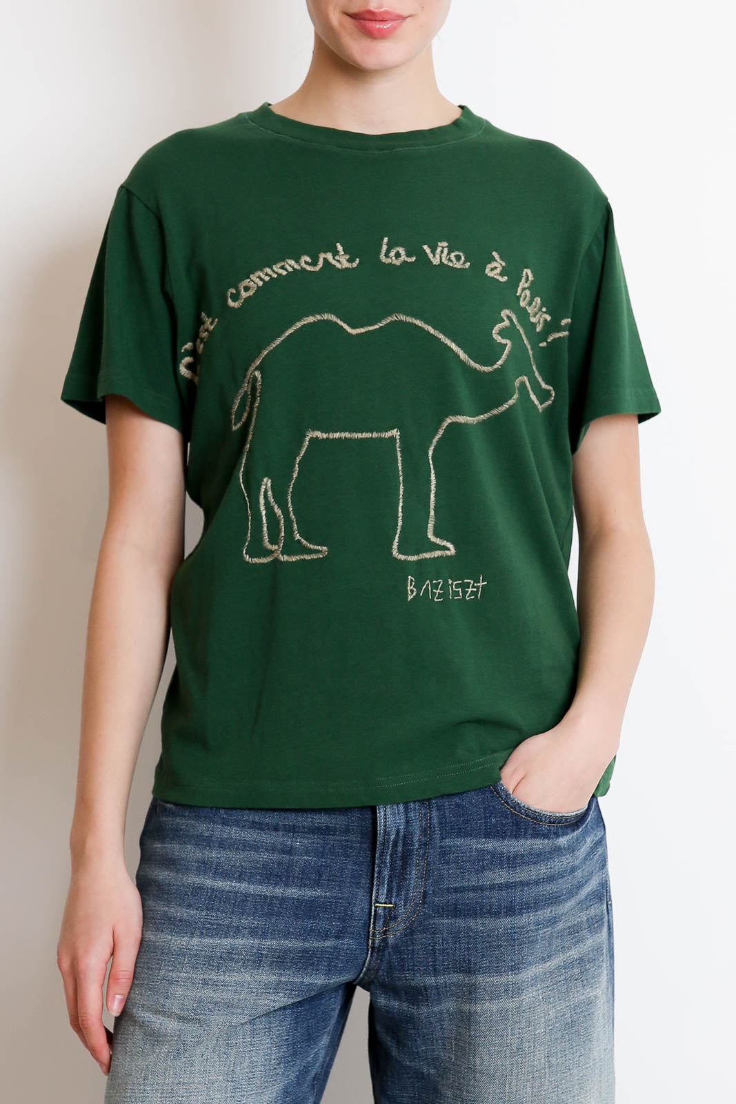 Baziszt, t-shirt Kamy en vert