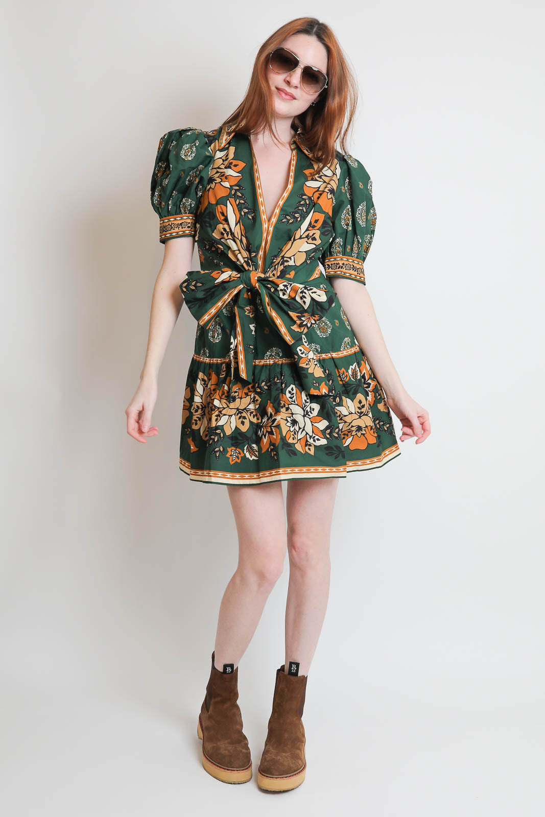 Farm Rio, Kleid Ayla Mini in Ayla Green