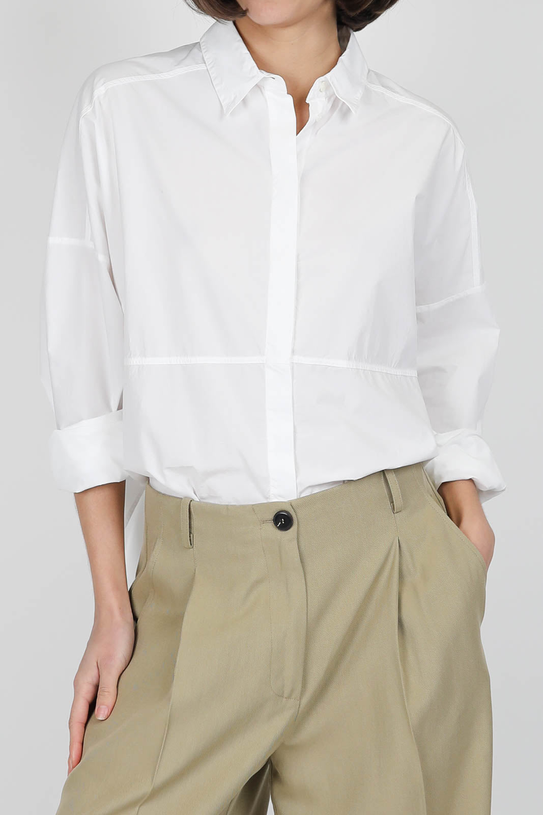 Bluse aus Baumwolle in Optical White