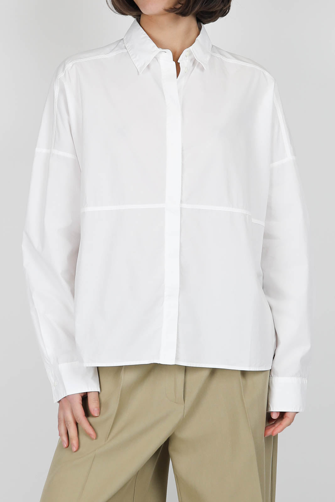 Bluse aus Baumwolle in Optical White