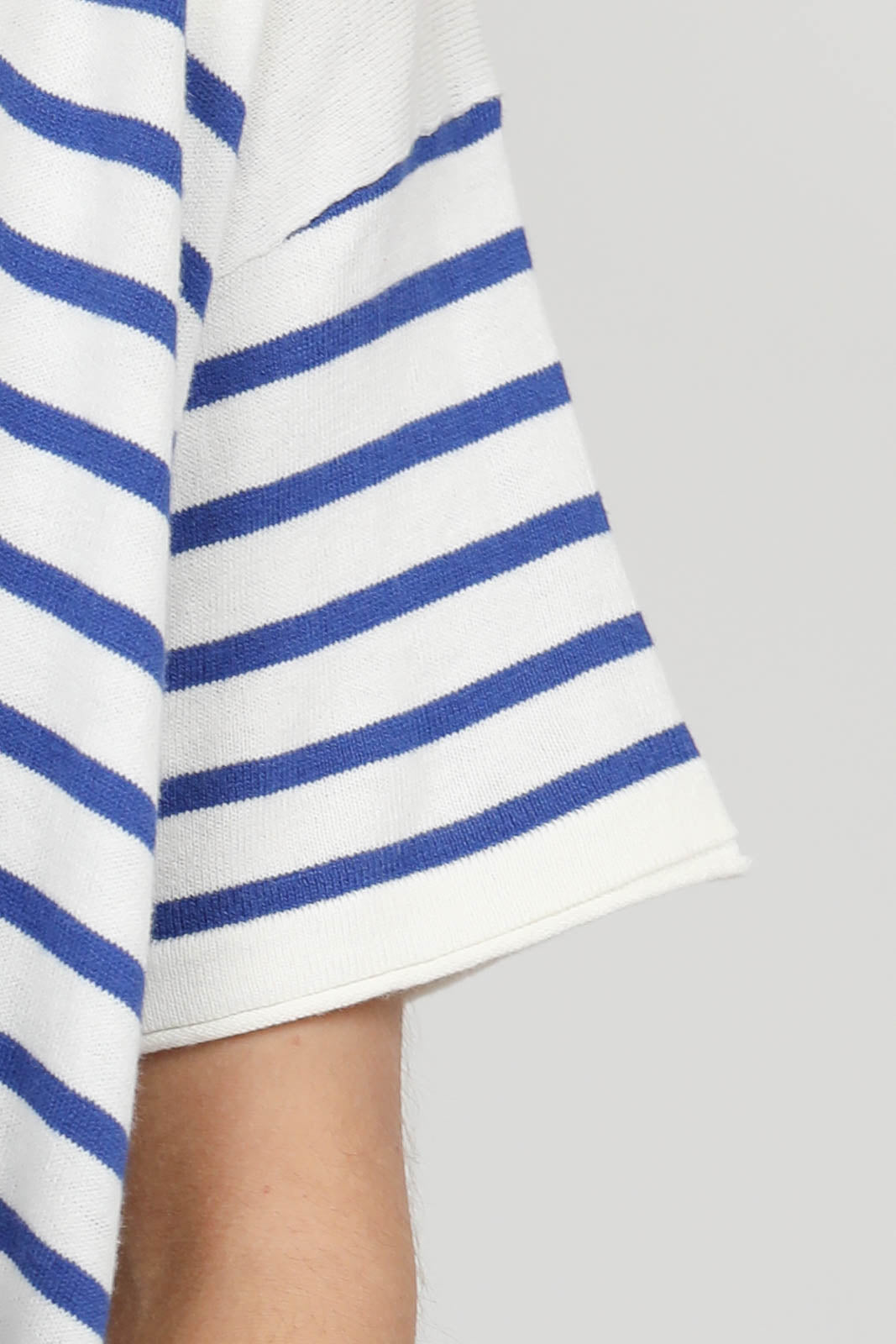 T-Shirt mit Streifen in White x Blue