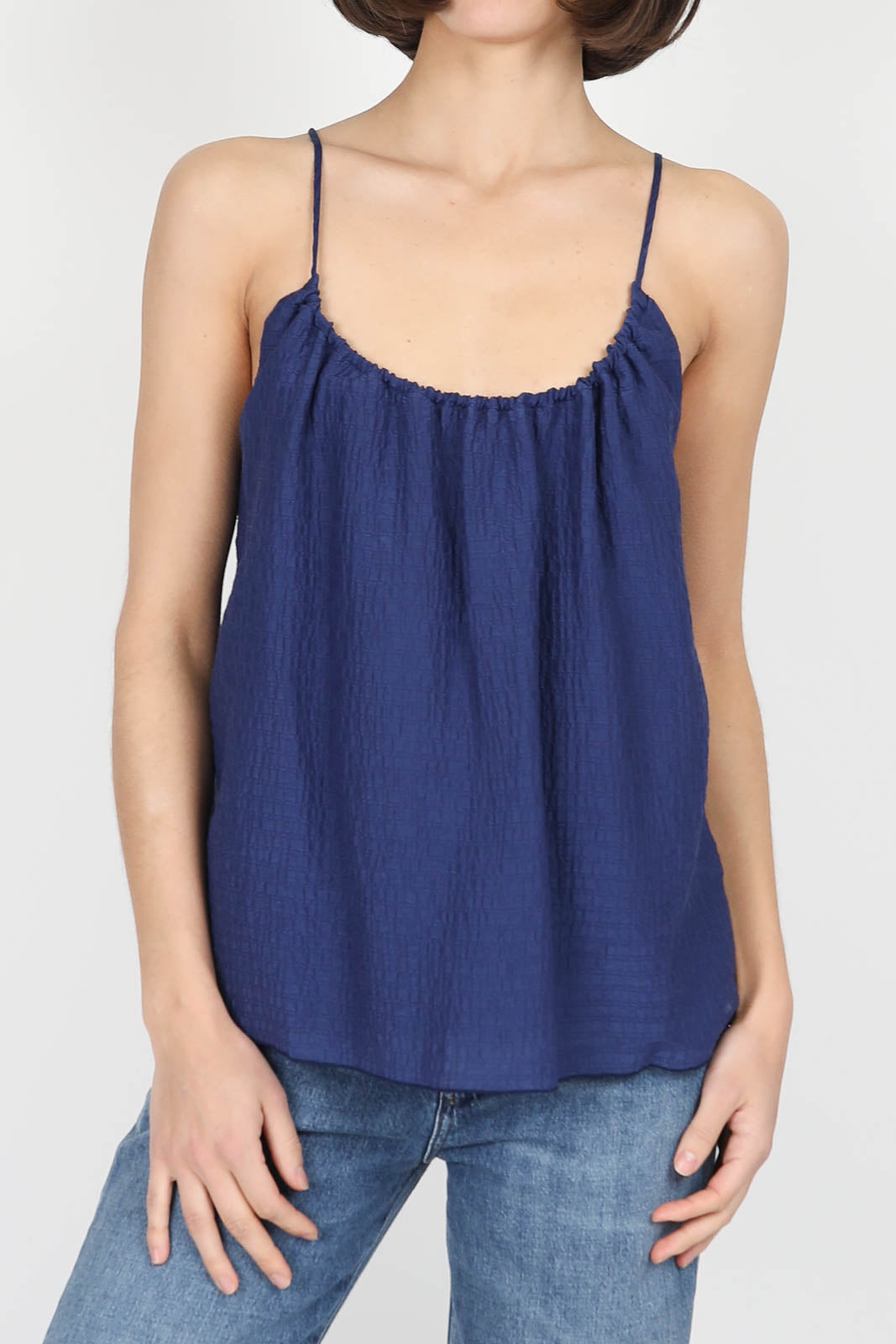 Top aus Baumwolle in Royal Blue