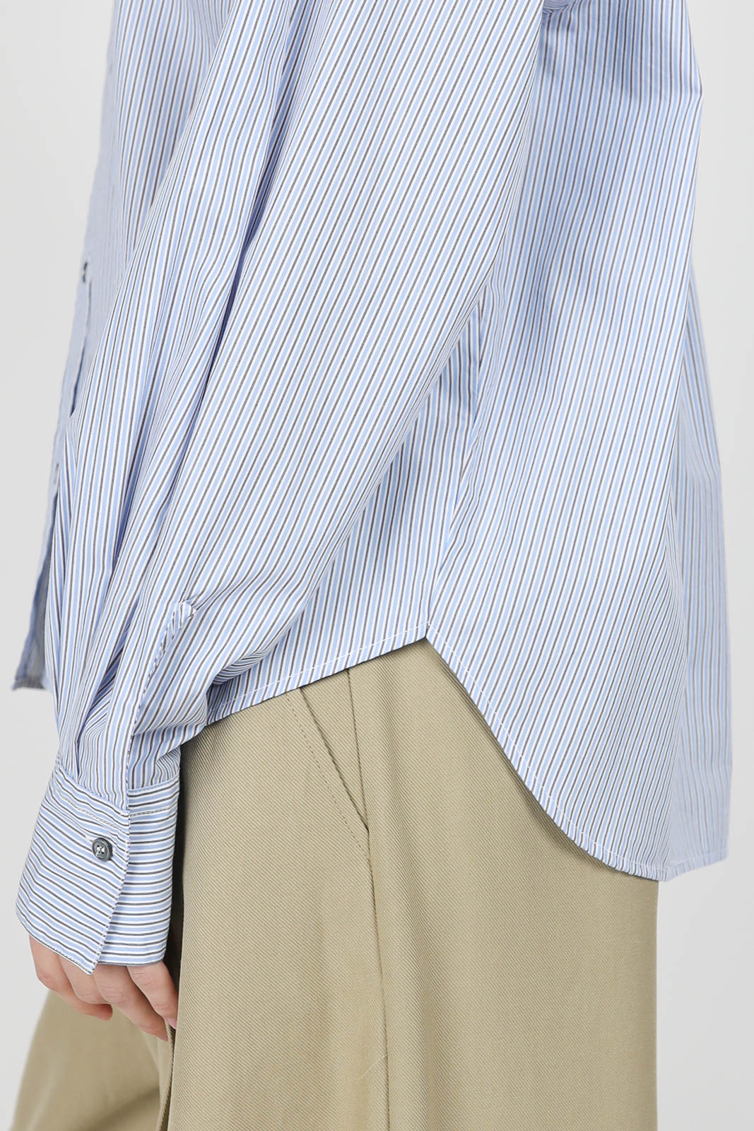 Bluse mit Streifen in Blau