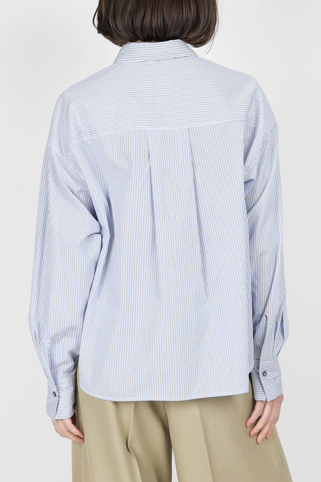 Bluse mit Streifen in Blau