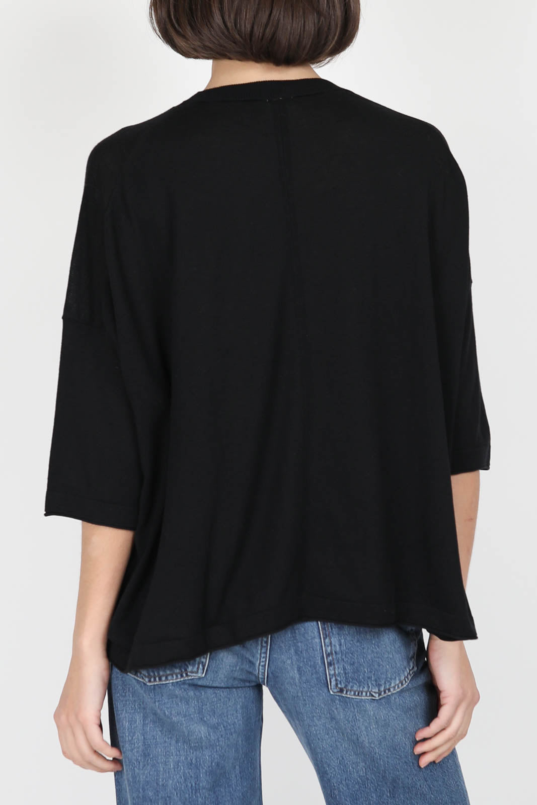 T-Shirt aus Baumwolle in Schwarz
