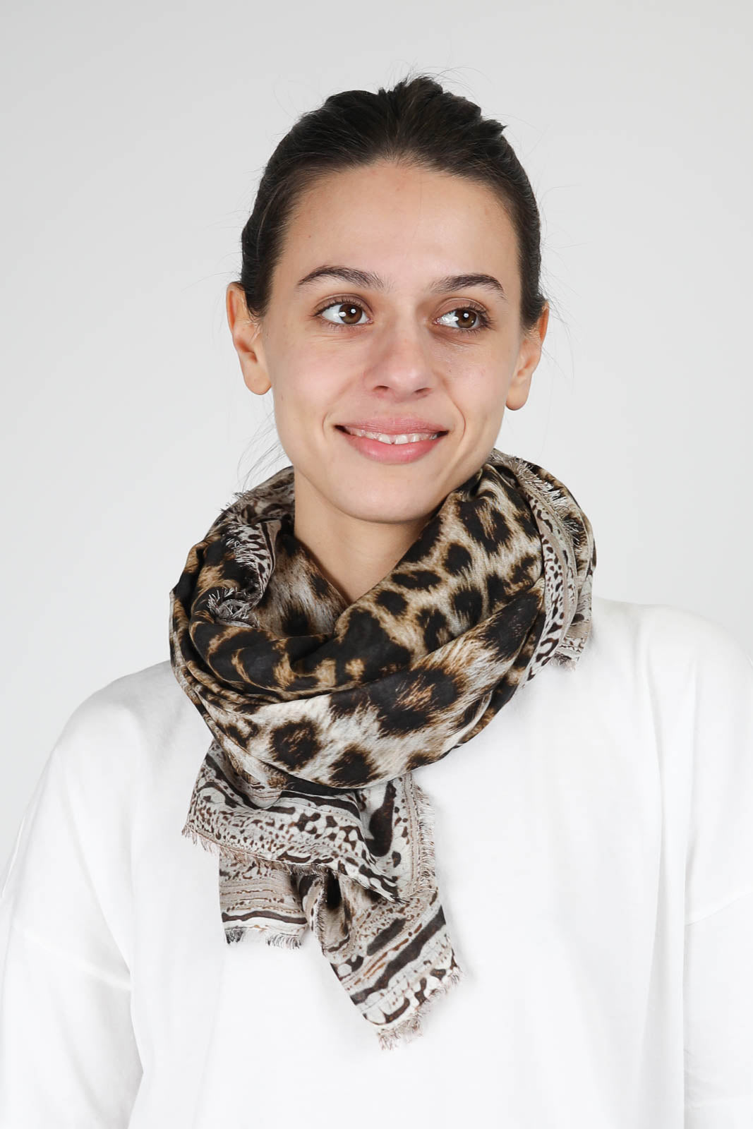 Schal Animalier in Leopard