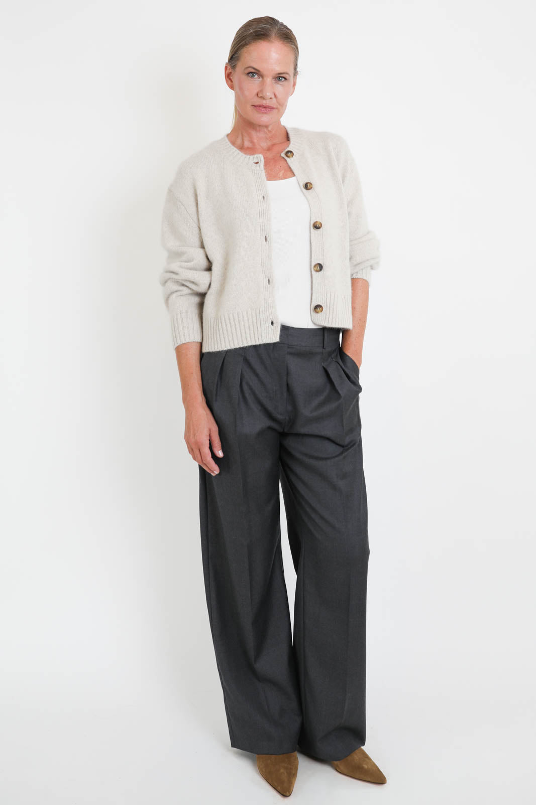 Loulou de Saison, Cardigan Remus in Stone Melange
