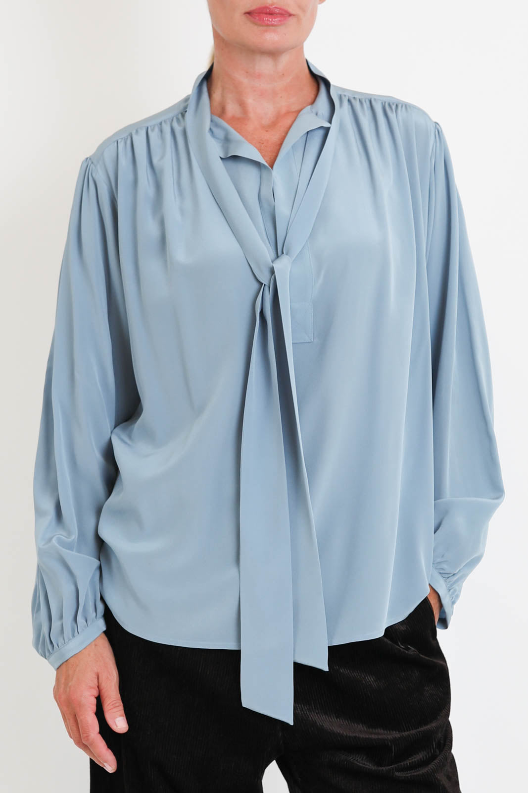Phisique du Role, Bluse Knot Tourma in Azzurro