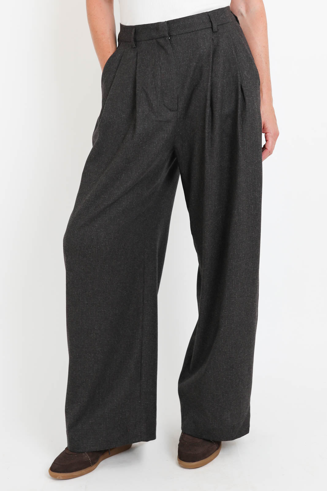Zenggi, Hose Soft Flannel Jade in Brownstone Check