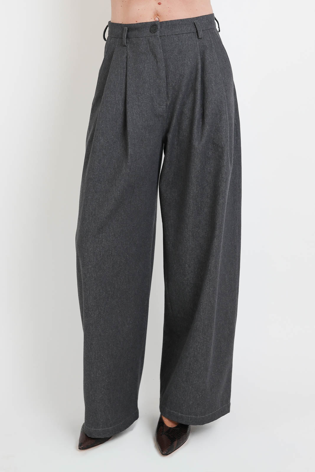 Zenggi, Hose Jade in Dark Grey Melange