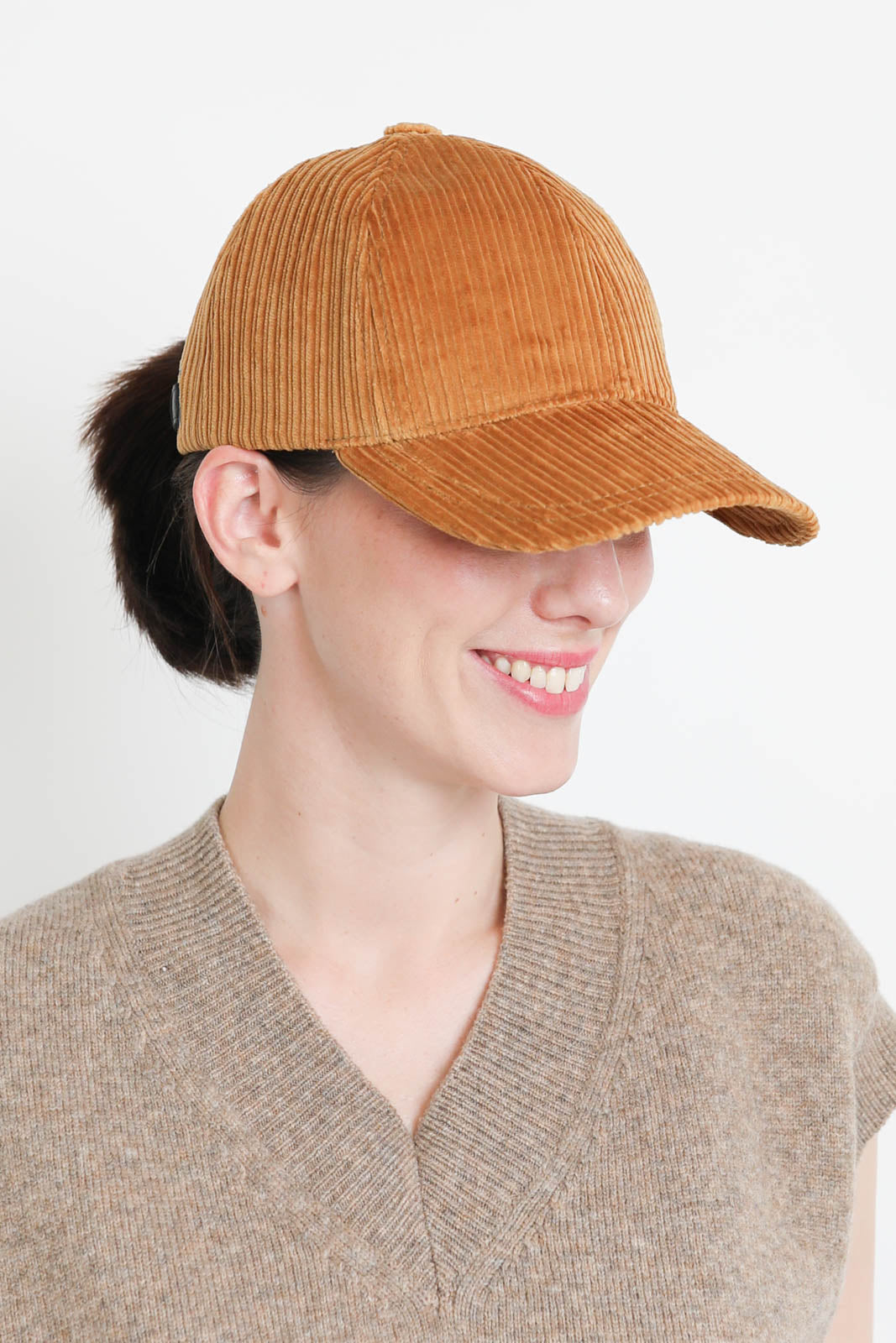 Headoniste, Baseball-Cap Velours in Honey